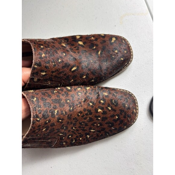 Madewell The Carey Block Clog Mule in Painted Leopard Calf Hair Squared Toe 8 - Picture 2 of 16